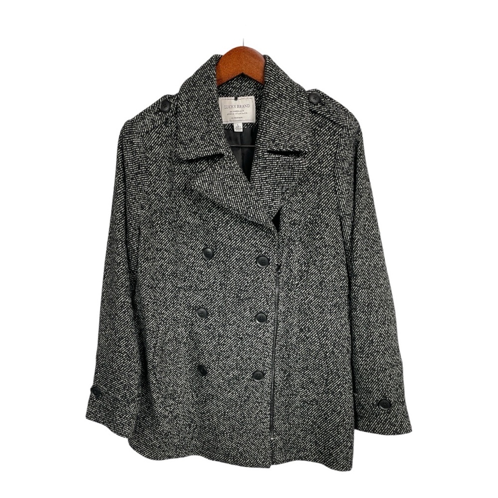 Lucky Brand Old Money Fall and Winter Basics Tweed Jacket, Large New